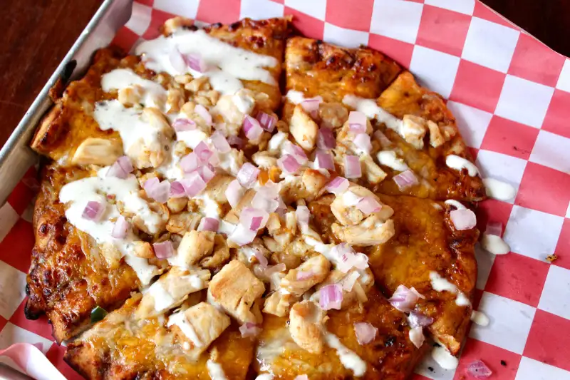 BBQ chicken flatbread